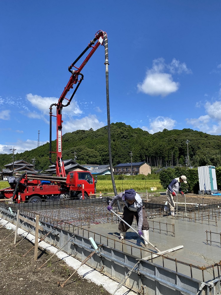 三重県大台町にて基礎コンクリート打設！